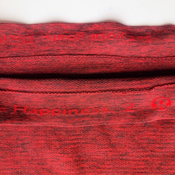Lululemon Swiftly Tech Racerback Tank Top in Heathered Black / True Red Size 2 - Picture 4 of 6